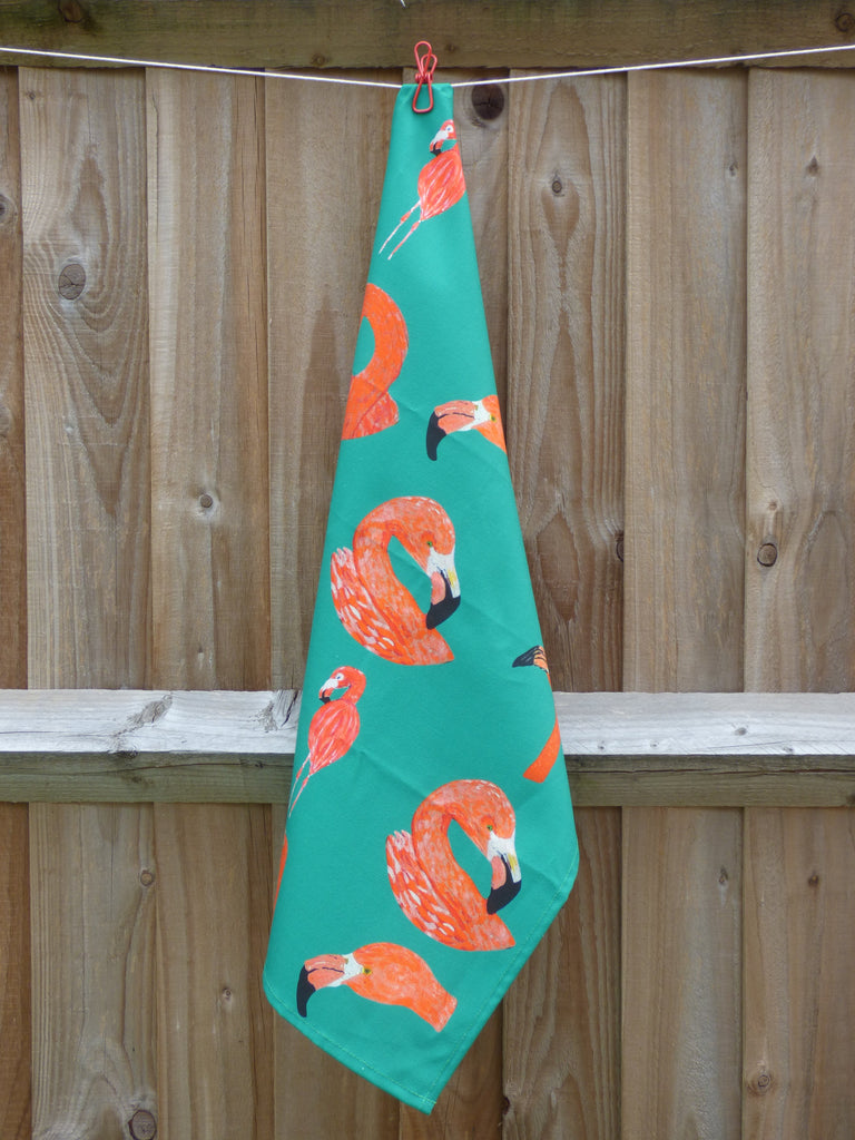 Flamingo Pattern XL Tea Towel