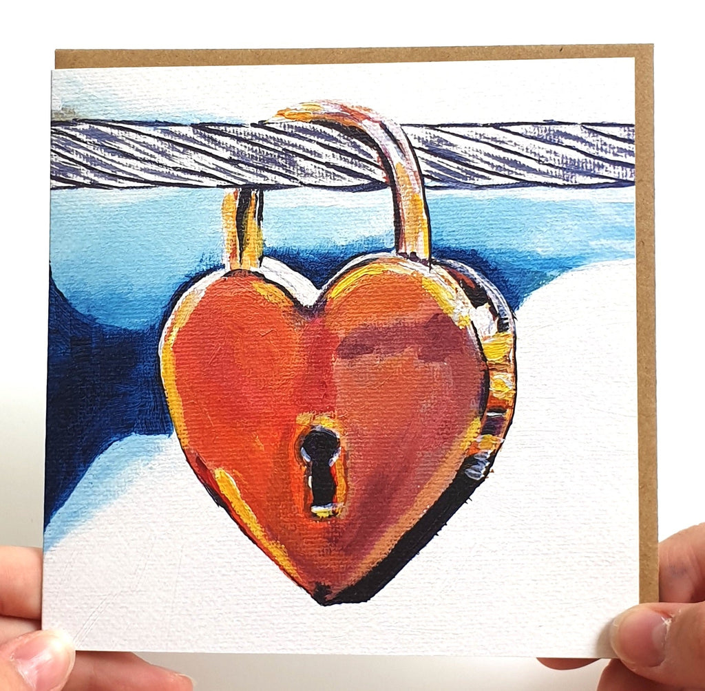 Unlock My Heart Greetings Card