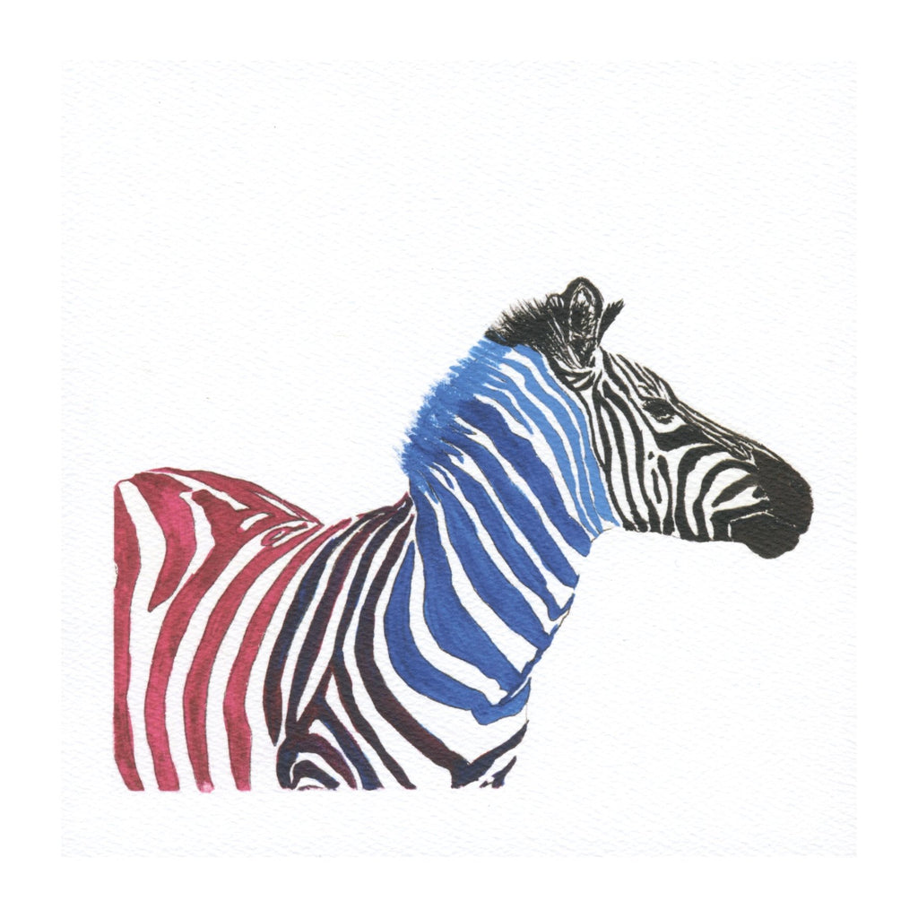'Zebra' Greetings Card