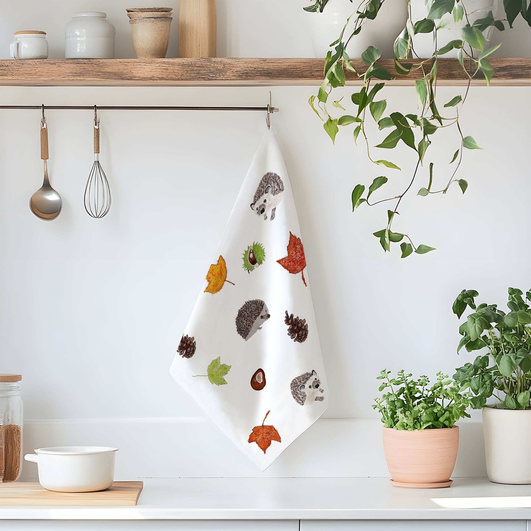 Autumn Leaves Tea Towel