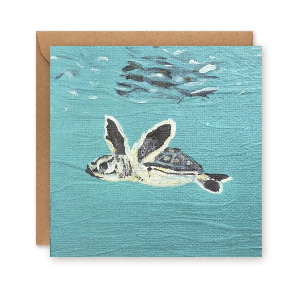 Baby Sea Turtle Greetings Card