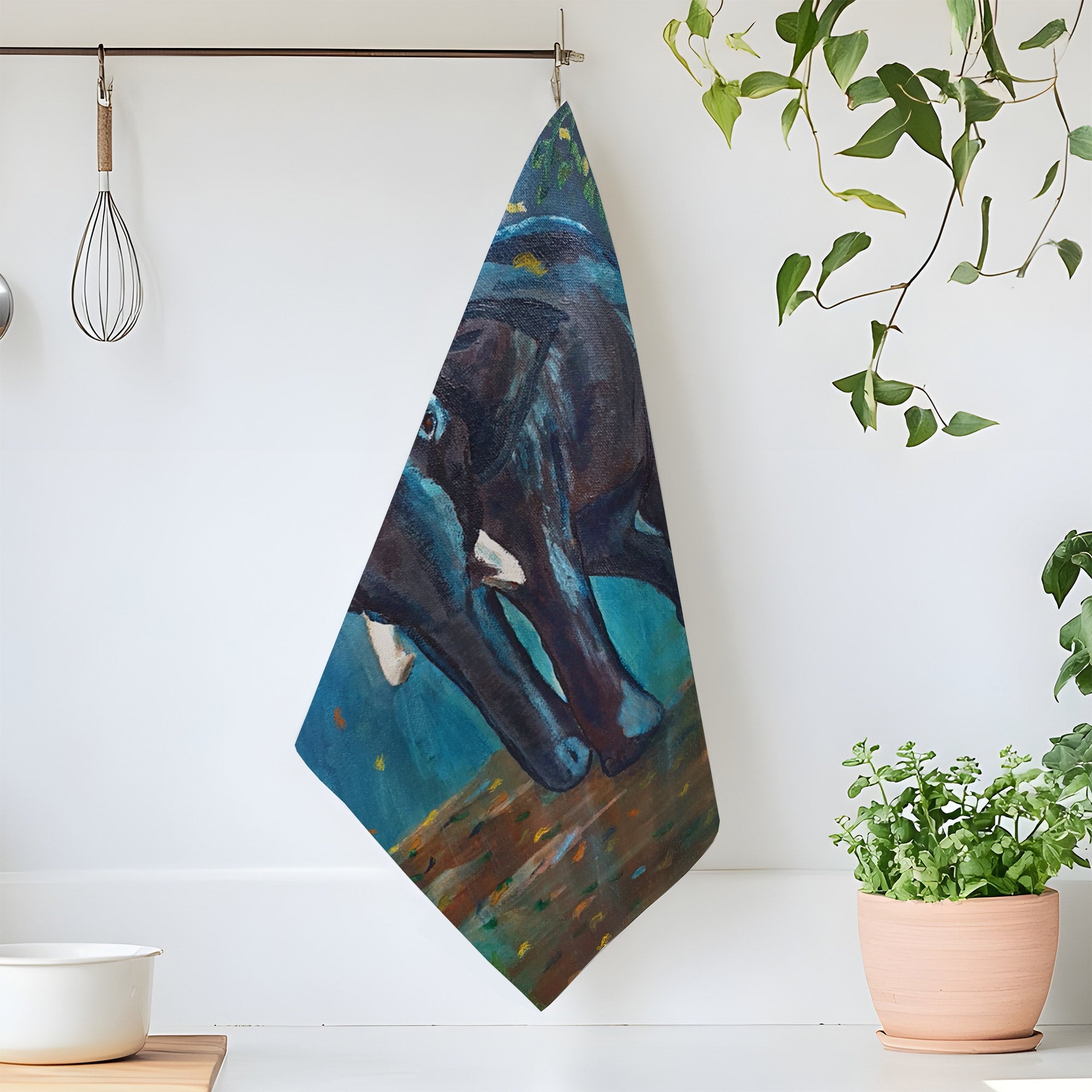 Blue Elephant XL Tea Towel