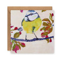 Blue Tit Blossom Greetings Card