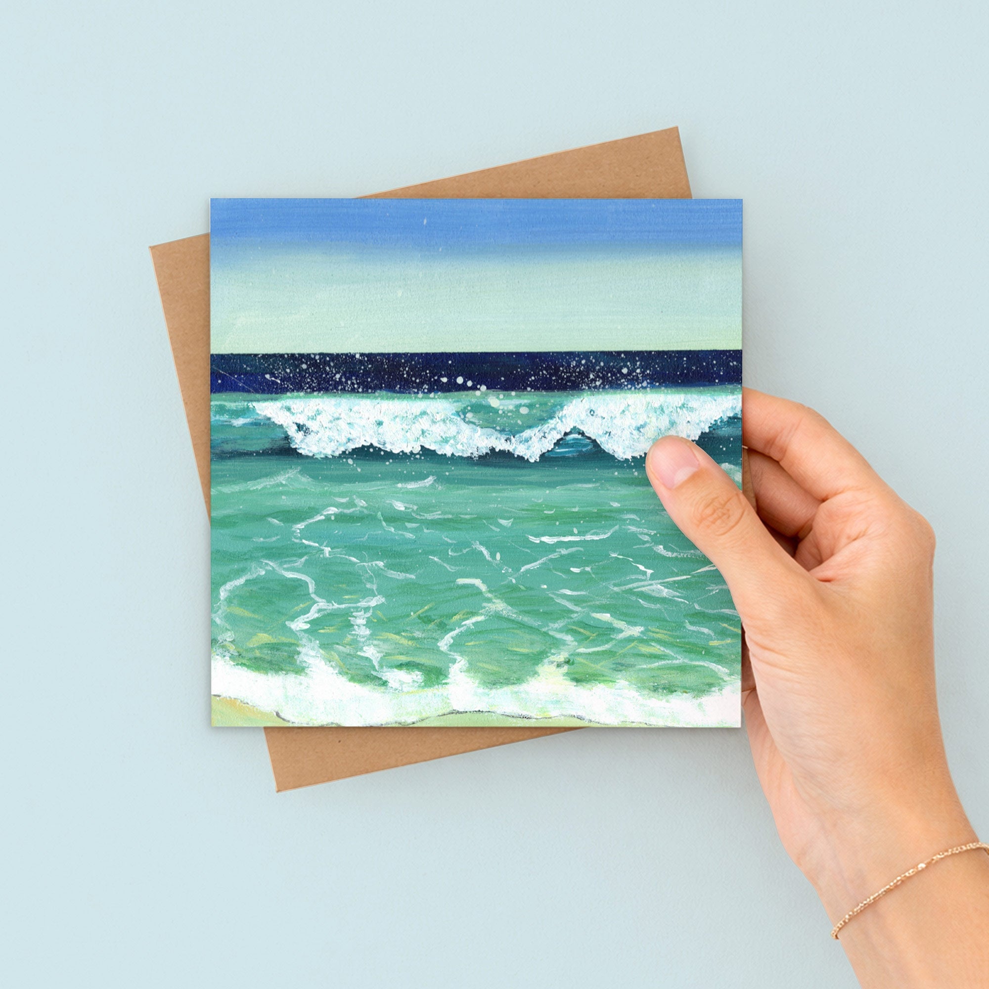 Breaking Waves Greetings Card