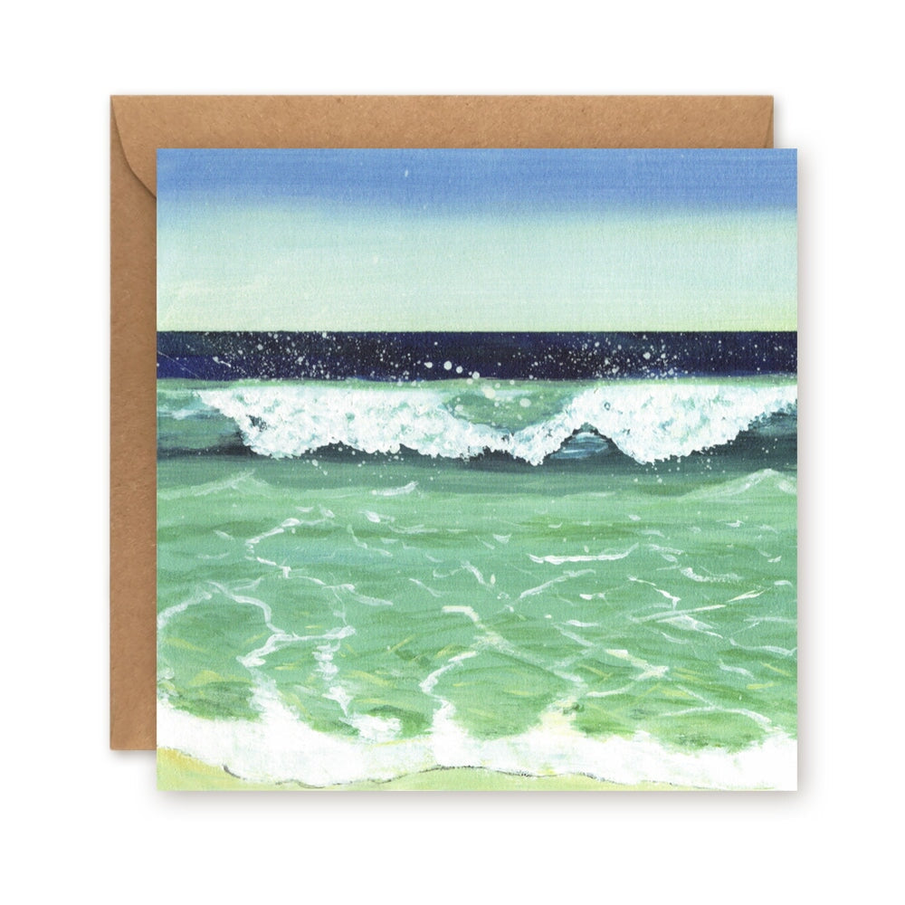 Breaking Waves Greetings Card