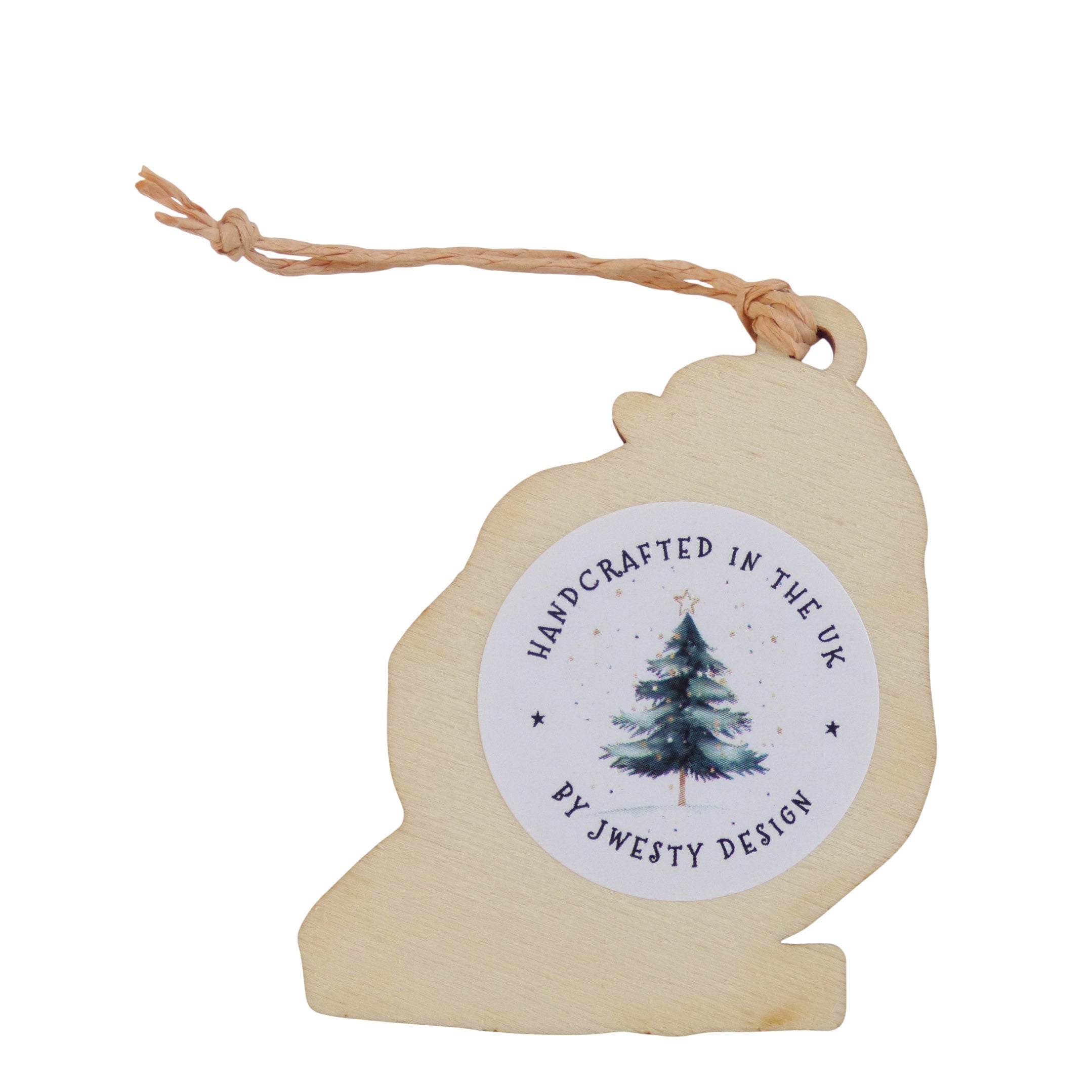 Christmas Robin Wooden Ornament