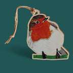 Christmas Robin Wooden Ornament