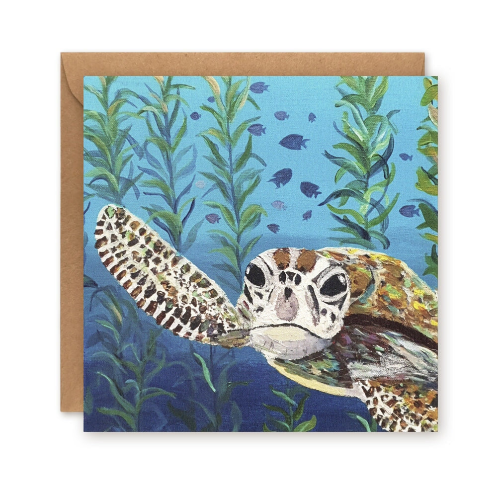 Curious Turtle Greetings Card