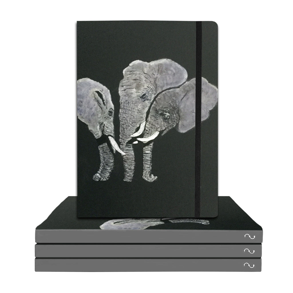 Elephants A5 Notebook (Blank Paper)