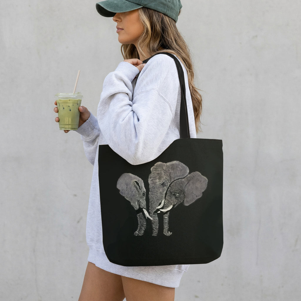 Elephants Canvas Tote