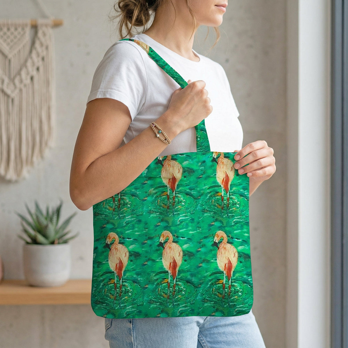Flamingo Canvas Tote