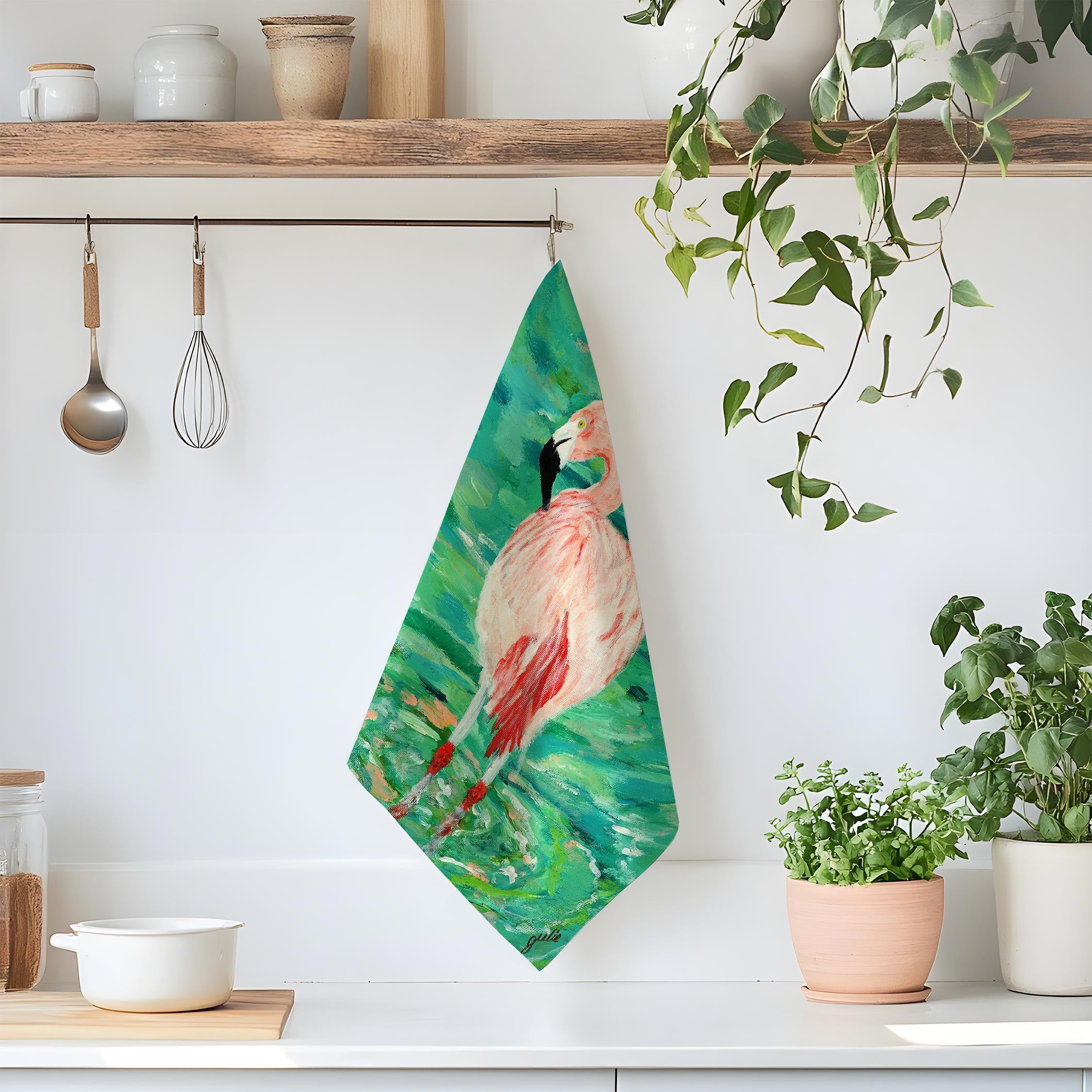 Flamingo XL Tea Towel