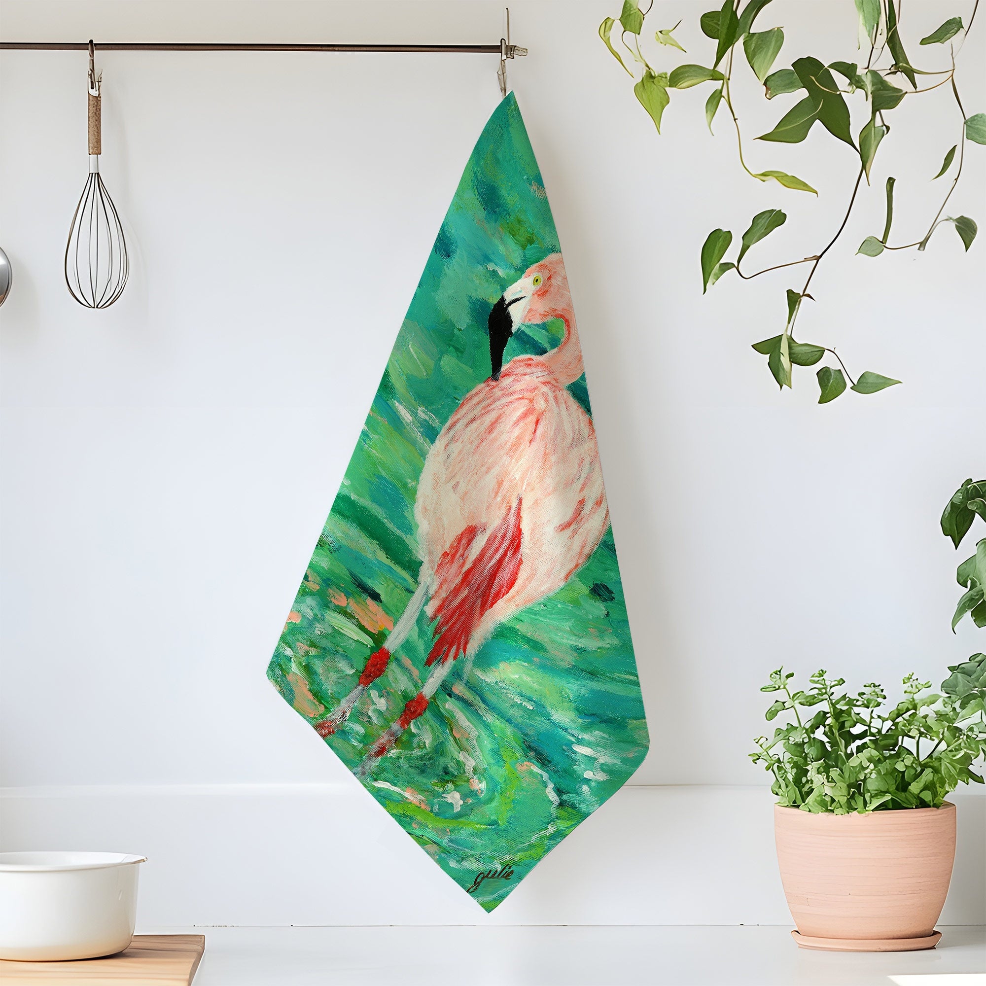 Flamingo XL Tea Towel