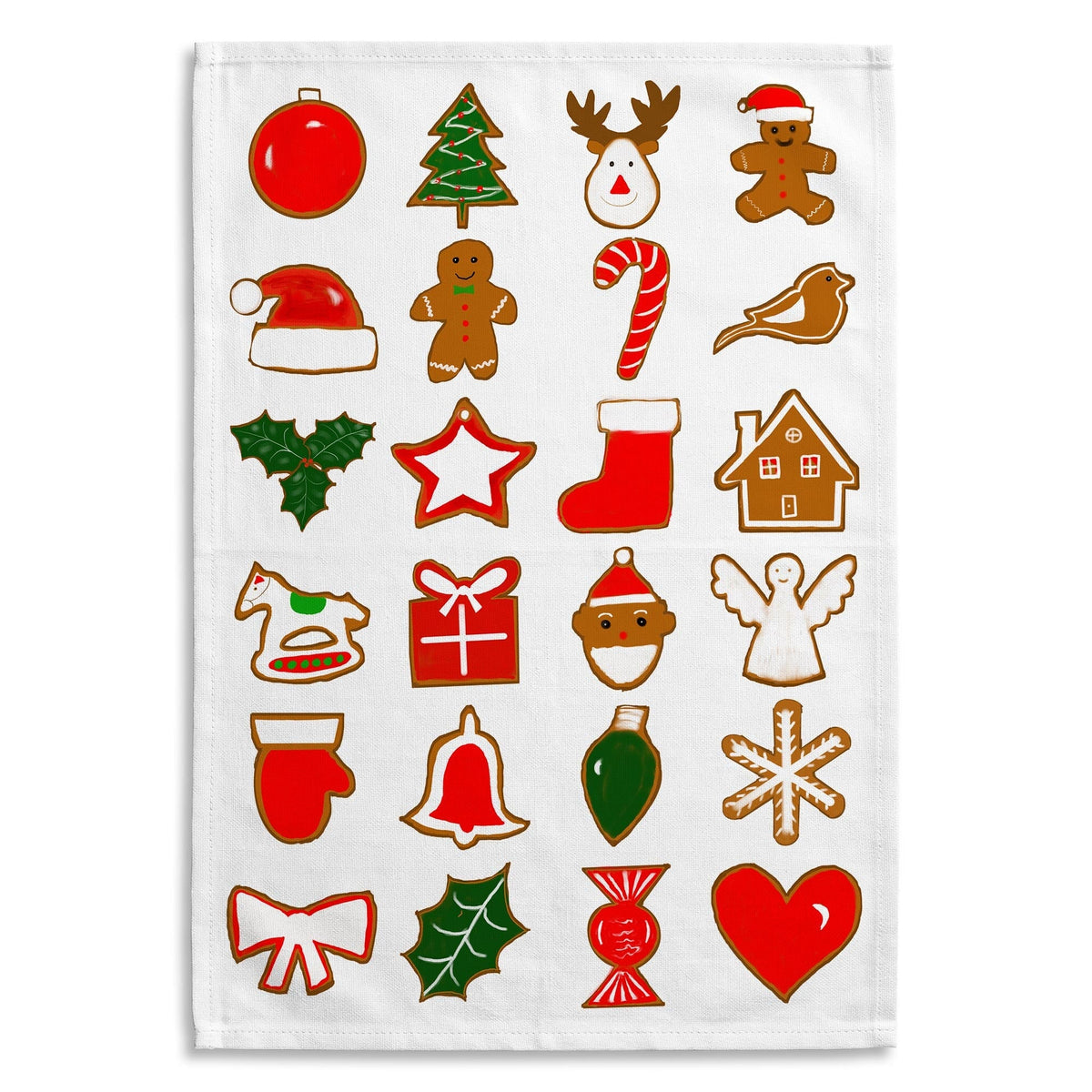 Gingerbread Festive Christmas Tea Towel