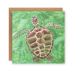 Green Turtle Greetings Card
