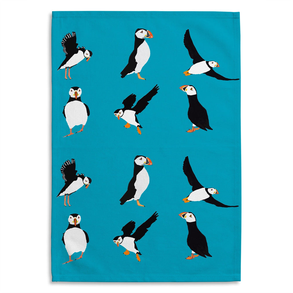 Large Puffin Tea Towel