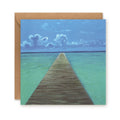 Long Dock Coastal Greetings Card