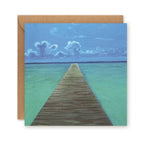 Long Dock Coastal Greetings Card