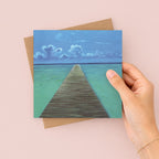 Long Dock Coastal Greetings Card