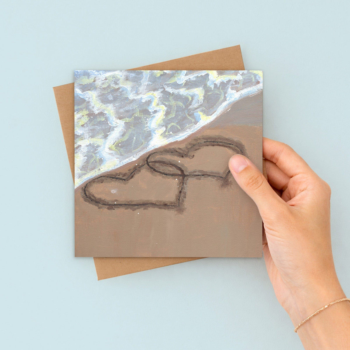 Love on The Beach Greetings Card
