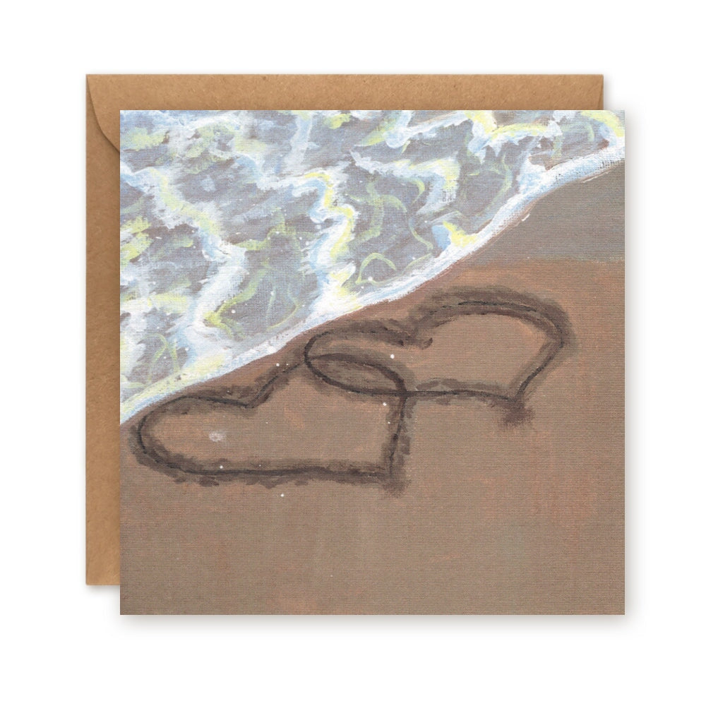 Love on The Beach Greetings Card