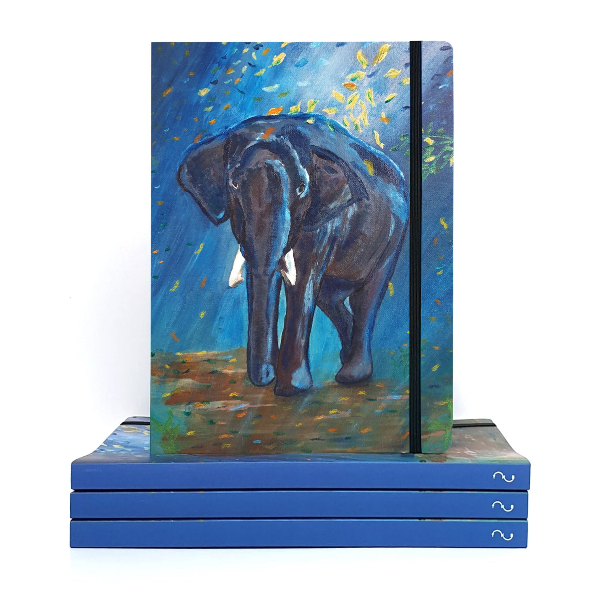 Luxury Moonlight Elephant A5 Notebook