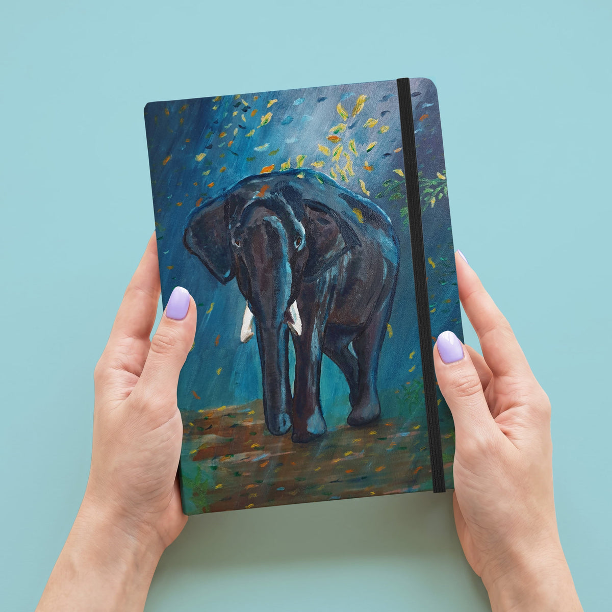 Luxury Moonlight Elephant A5 Notebook