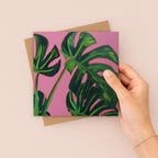 Monstera Leaf Greetings Card
