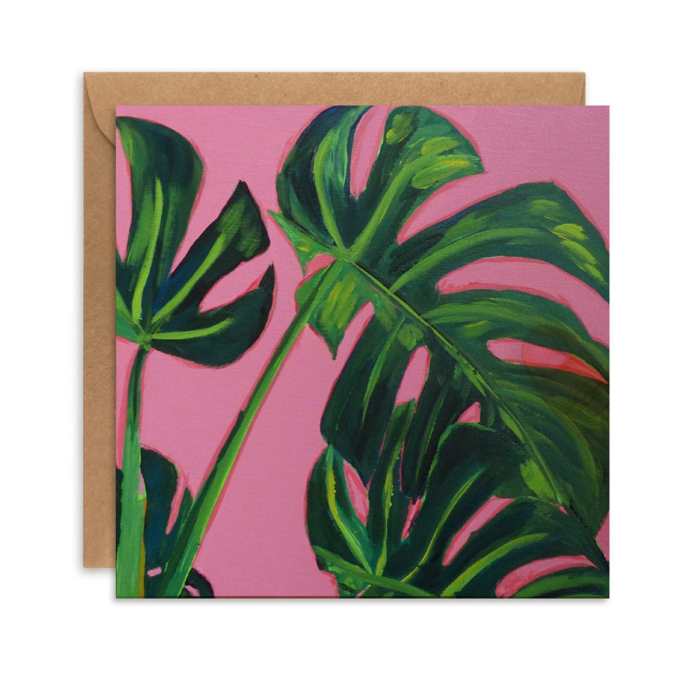 Monstera Leaf Greetings Card