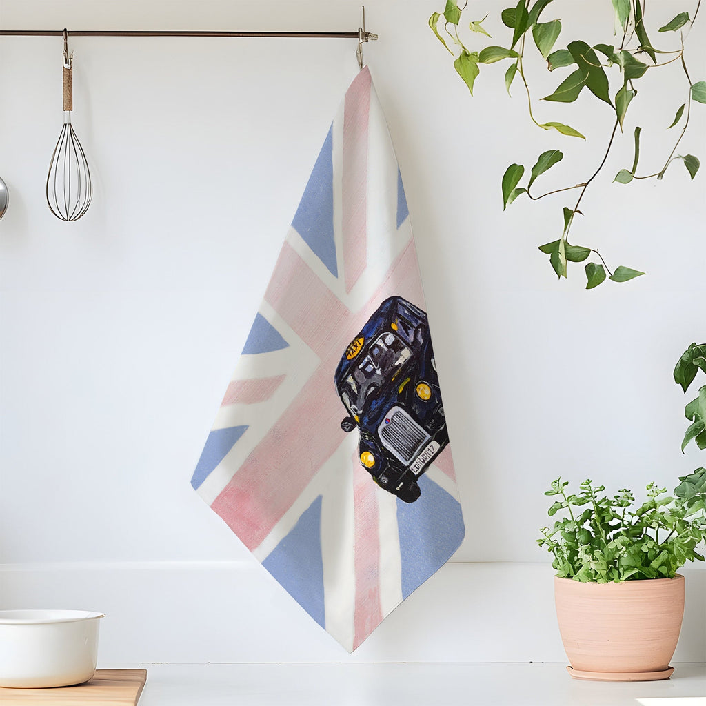 Patriotic Taxi XL Tea Towel