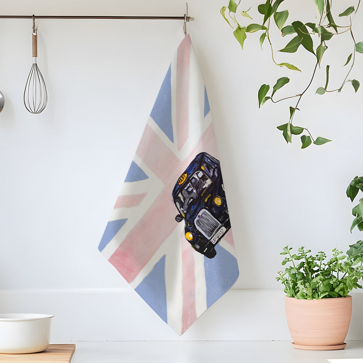 Patriotic Taxi XL Tea Towel