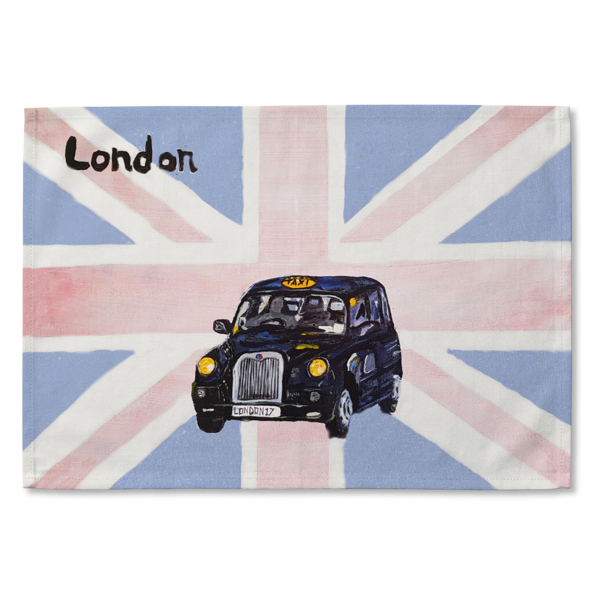 Patriotic Taxi XL Tea Towel