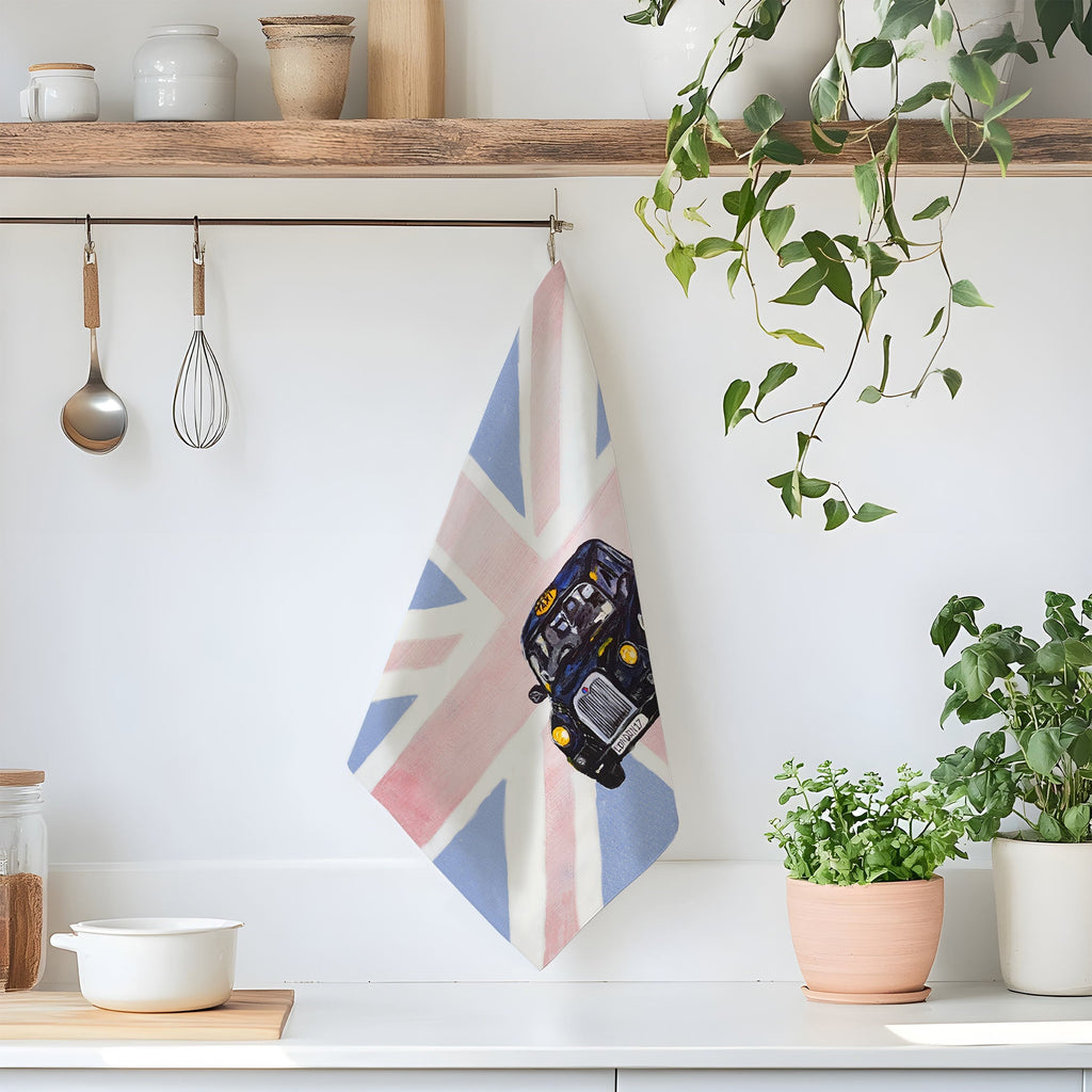 Patriotic Taxi XL Tea Towel