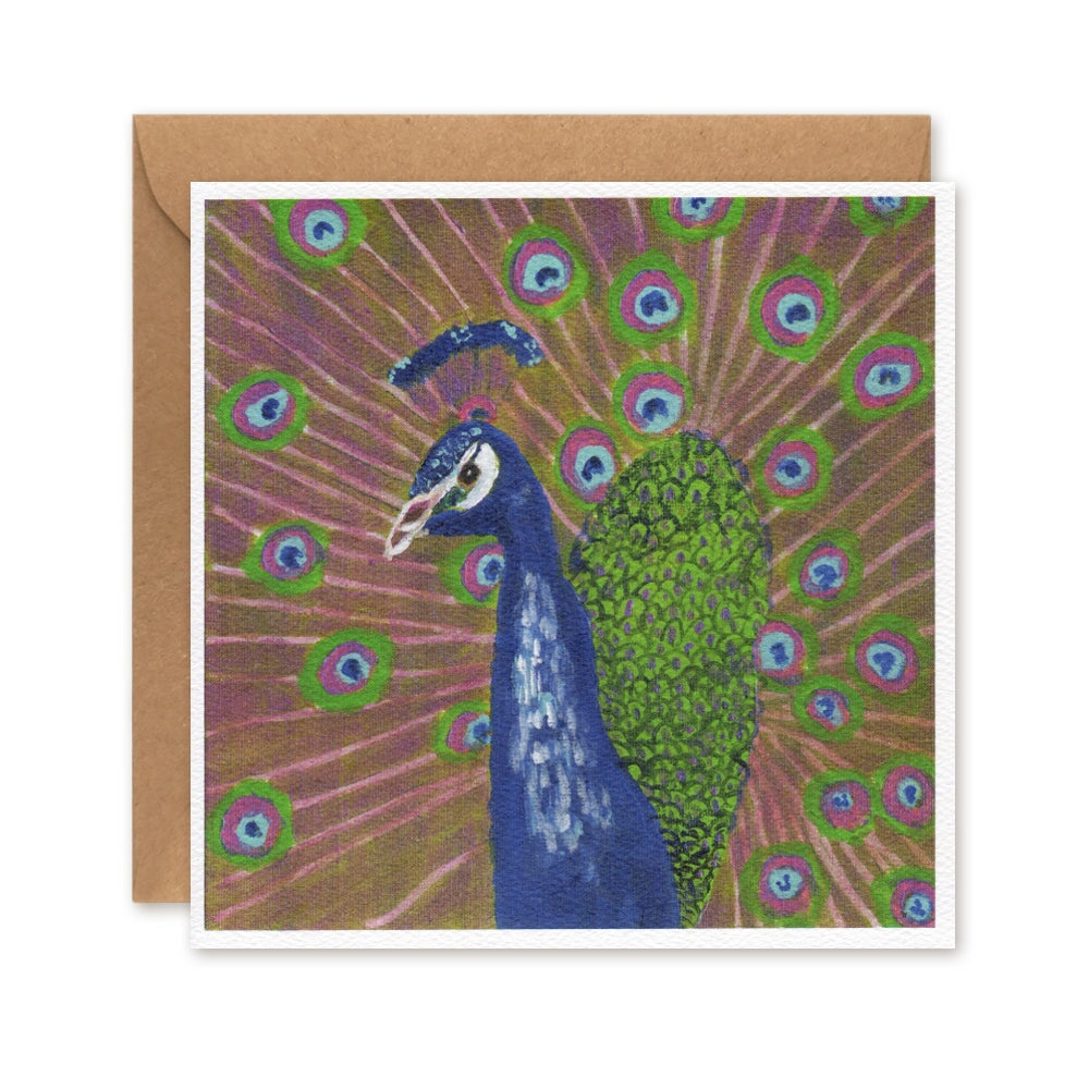 Peacock Greetings Card