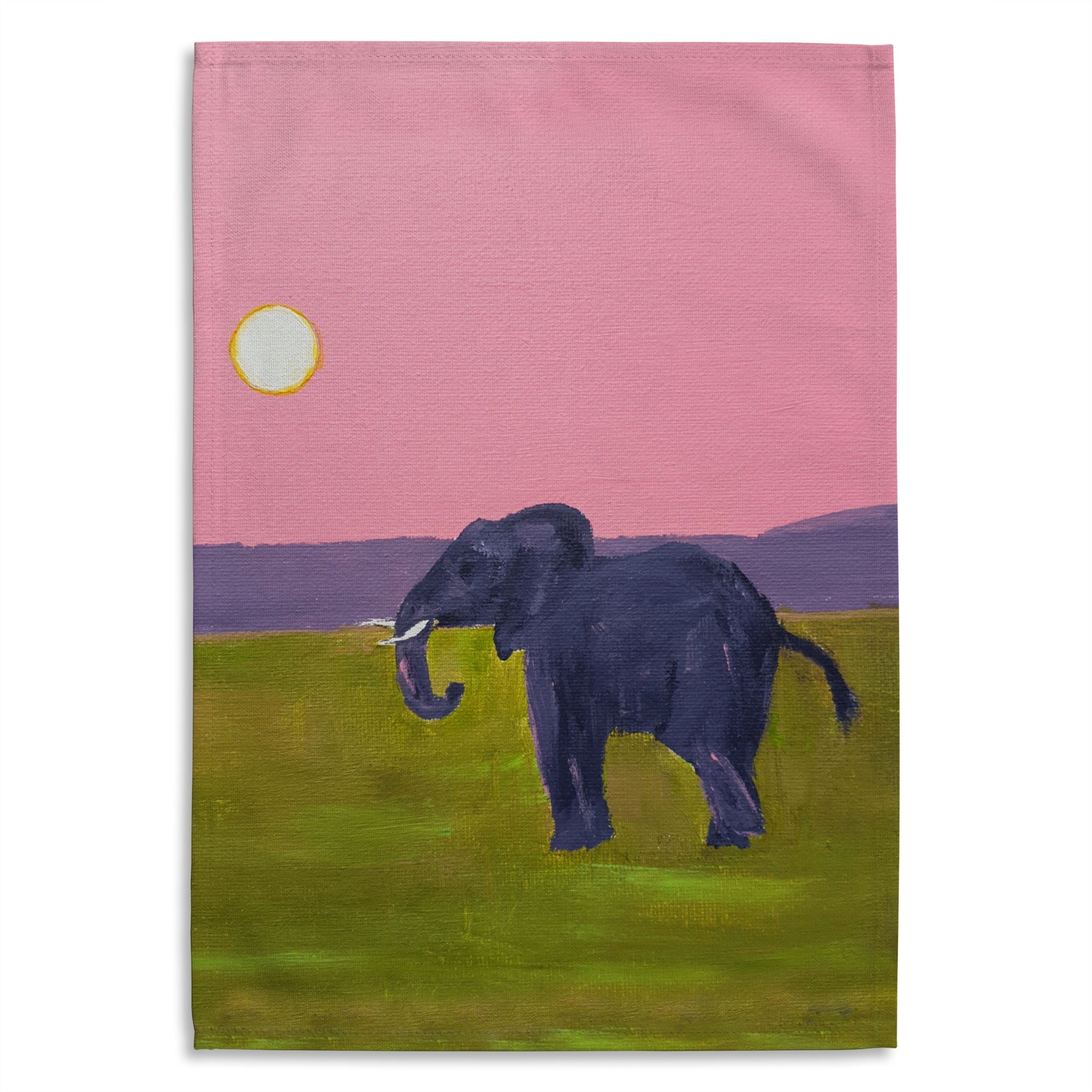Pink Elephant XL Tea Towel