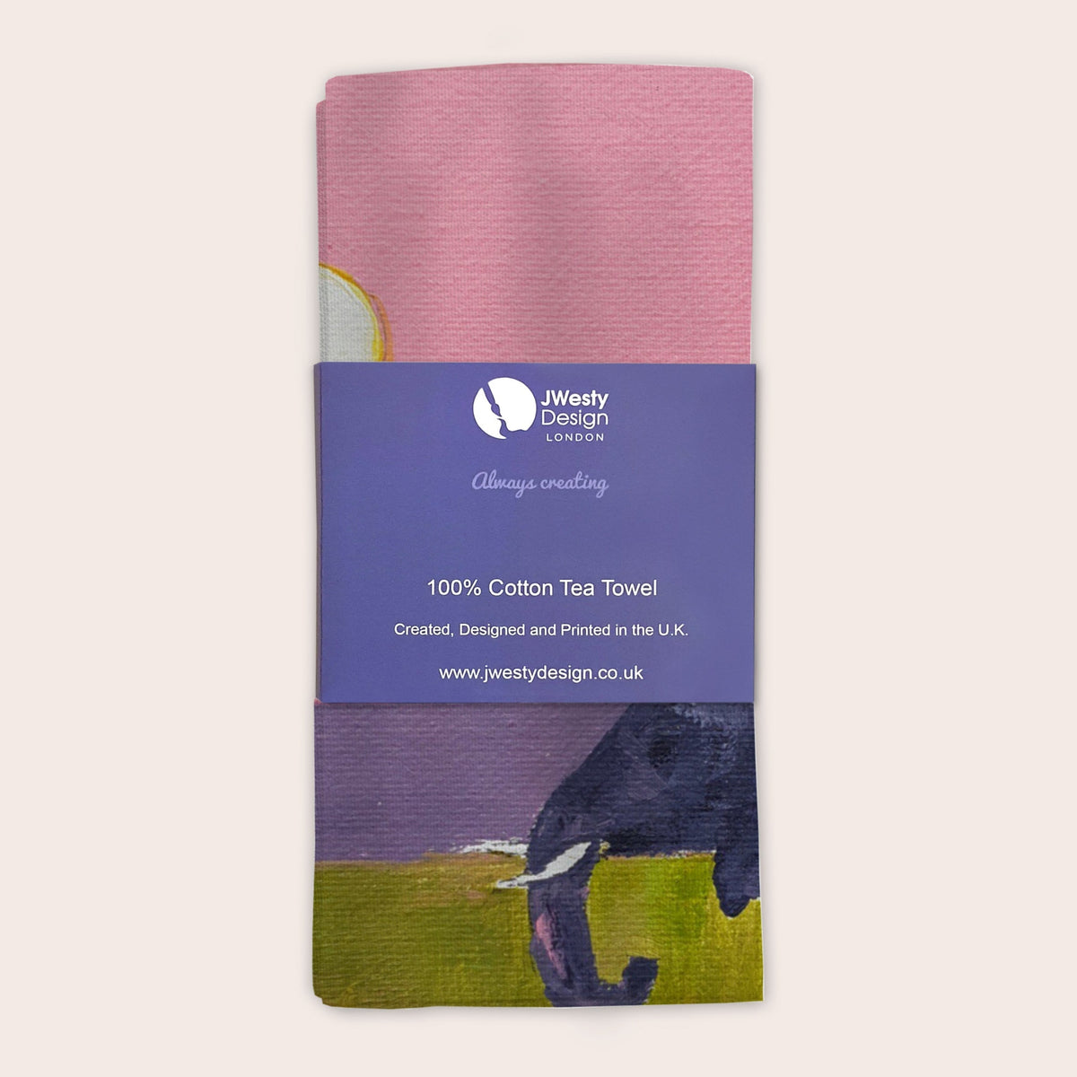 Pink Elephant XL Tea Towel