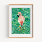 Pink Flamingo Art Print