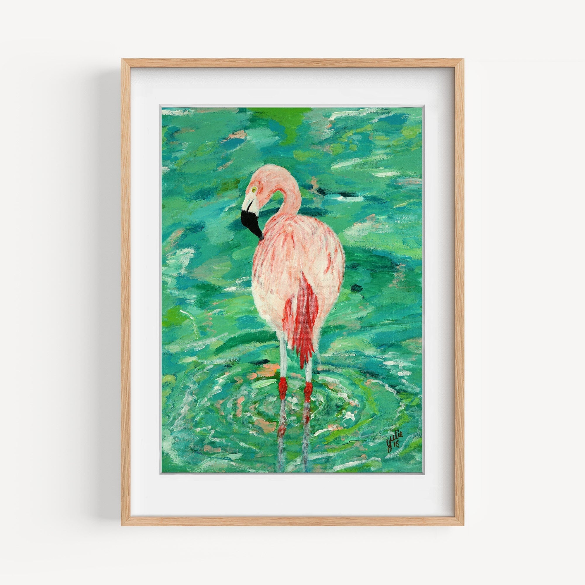Pink Flamingo Art Print