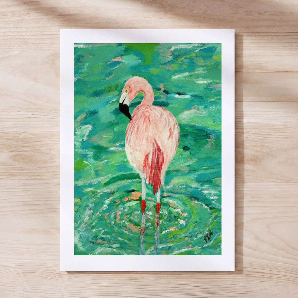 Pink Flamingo Art Print