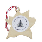 Poinsettia Wooden Ornament