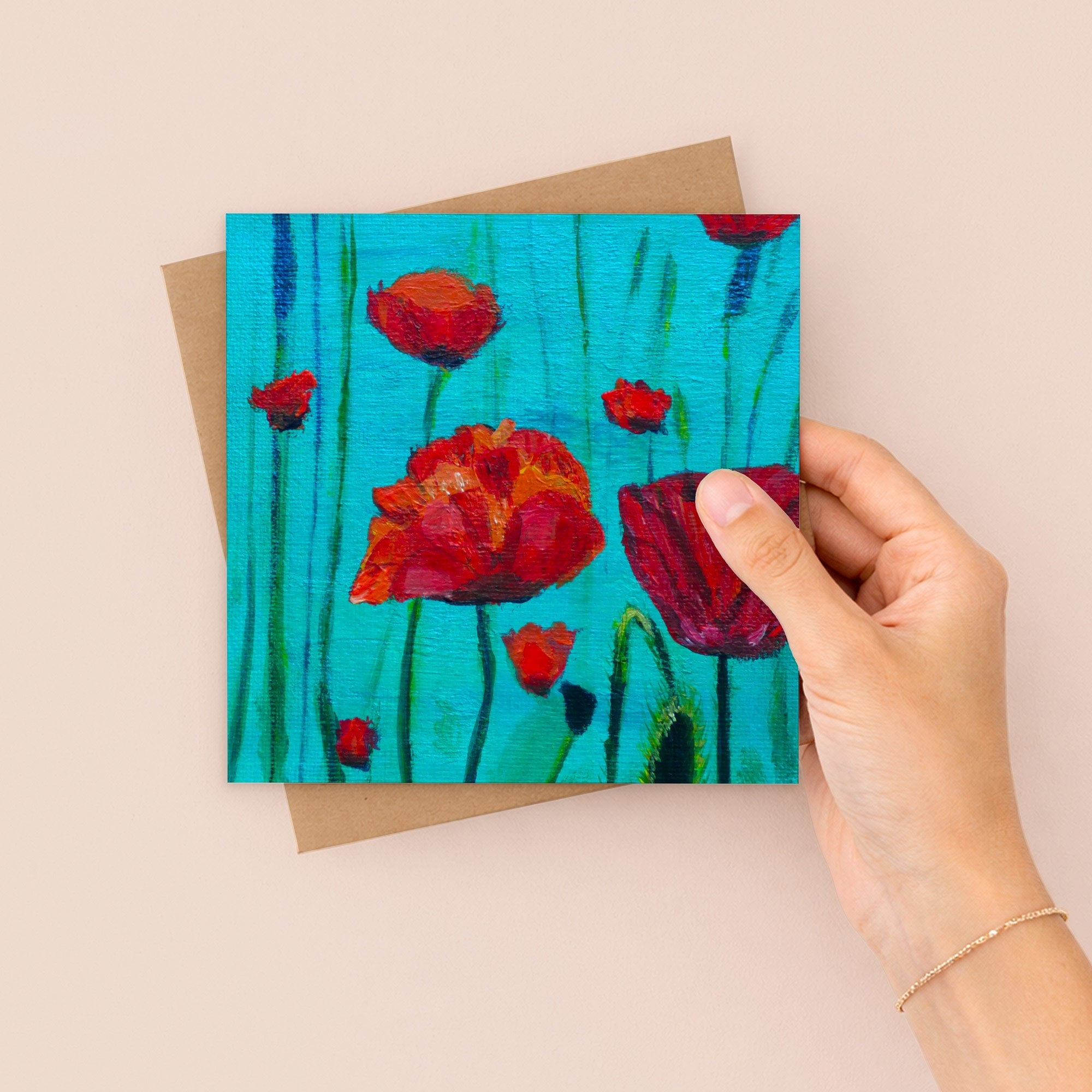 Poppies Greetings Card