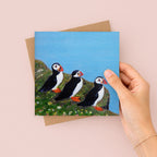 Puffin Lookout Greetings Card
