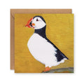 Puffin Yellow Greetings Card