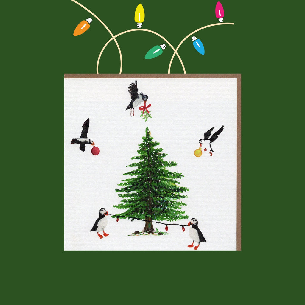 Puffins Christmas Card