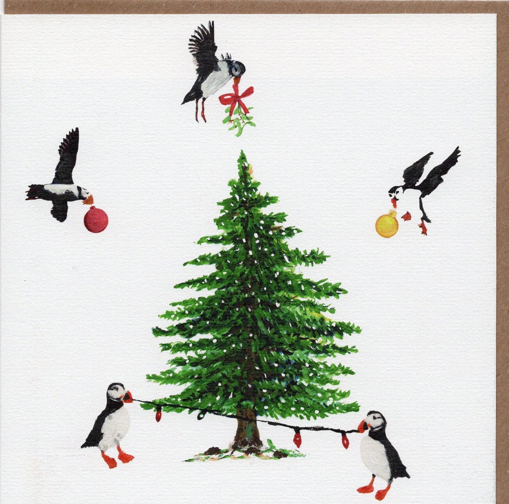 Puffins Christmas Card