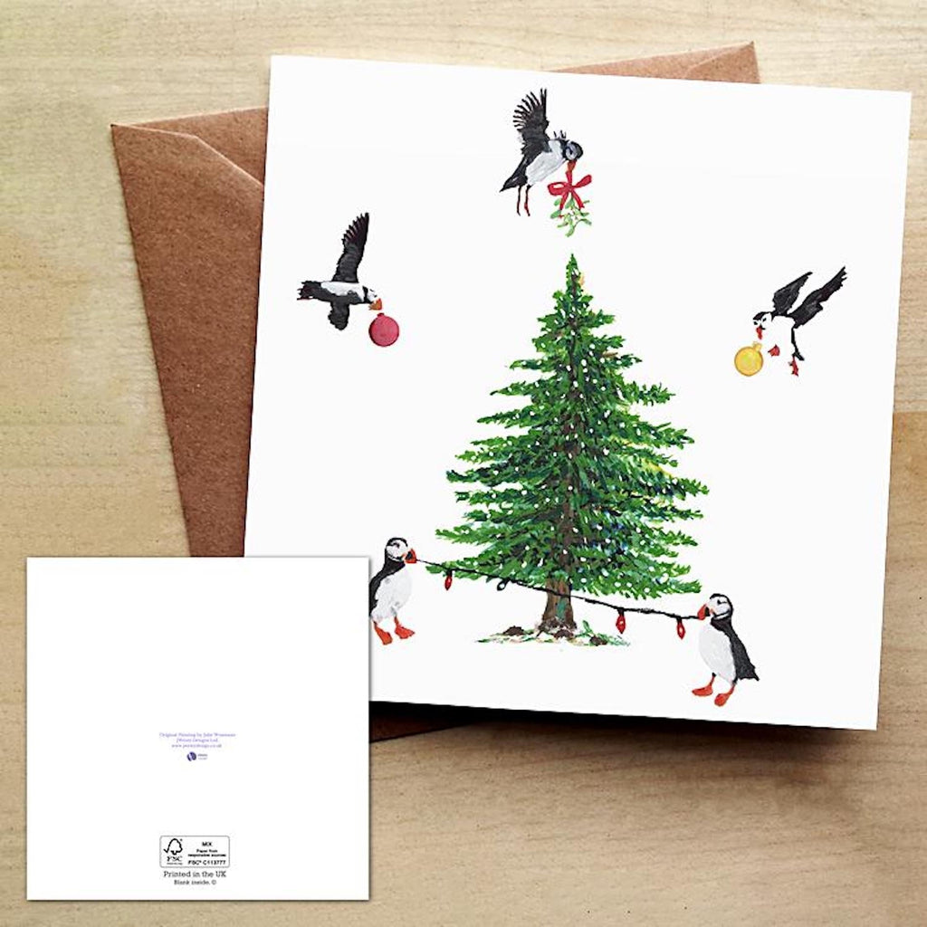 Puffins Christmas Card