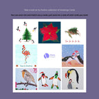 Puffins Decorate Christmas Card