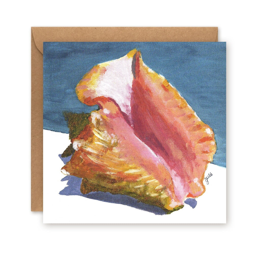 Queen Conch Shell Greetings Card