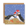 Snowy Puffins Christmas Card