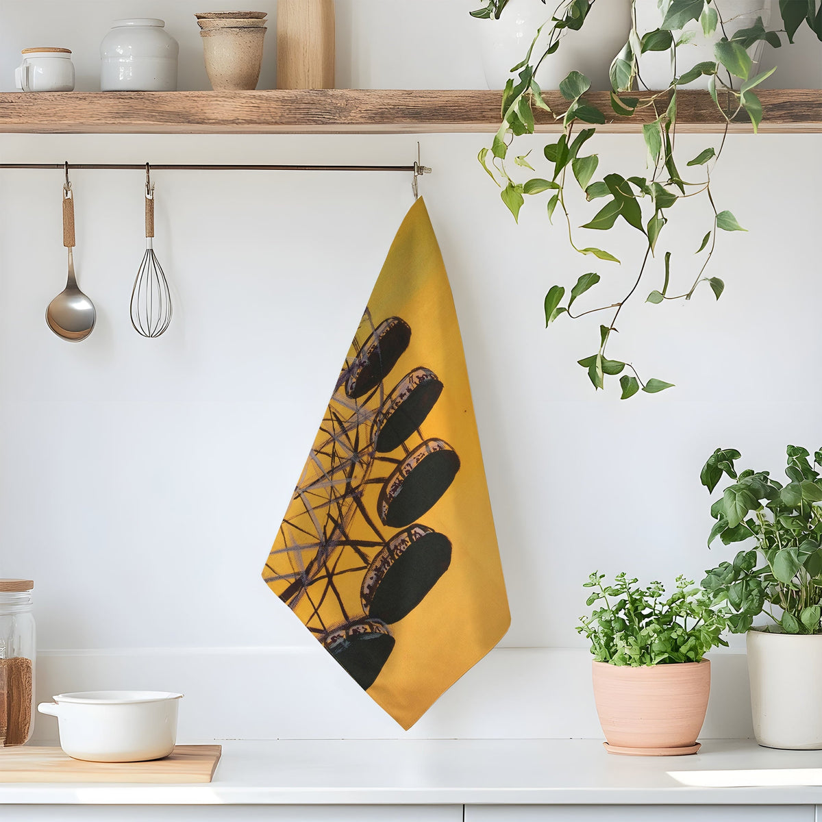 Sunset at the Eye XL Tea Towel